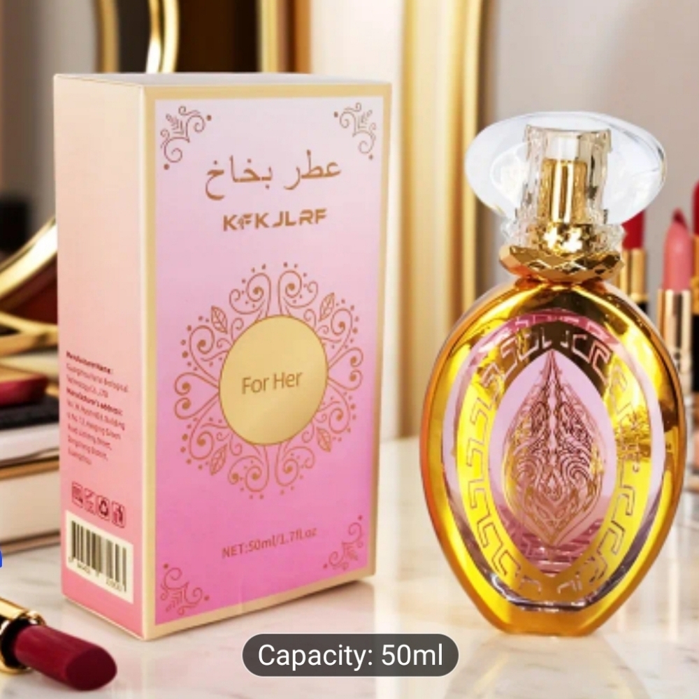 Elegant Fragrance For Her Classic Gold and Pink Perfume